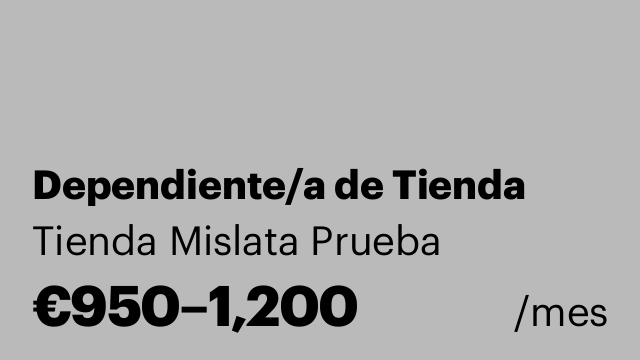 Dependiente/a de Tienda