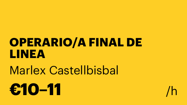 OPERARIO/A FINAL DE LINEA