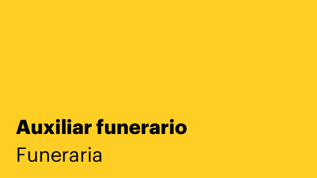 Auxiliar funerario