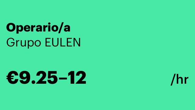 Operario/a