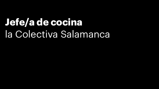 Jefe/a de cocina