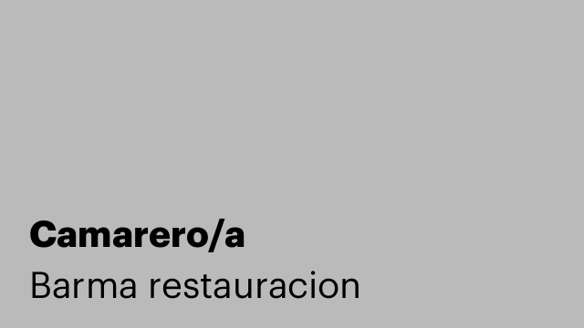 Camarero/a