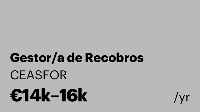 Gestor/a de Recobros