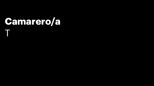 Camarero/a