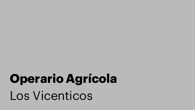 Operario Agrícola