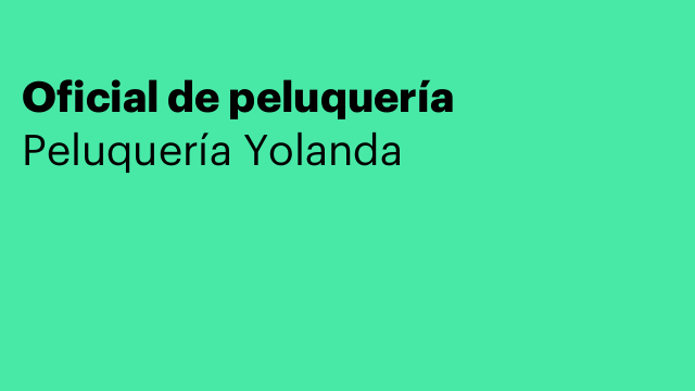 Oficial de peluquería