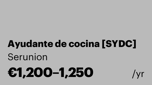 Ayudante de cocina [SYDC]