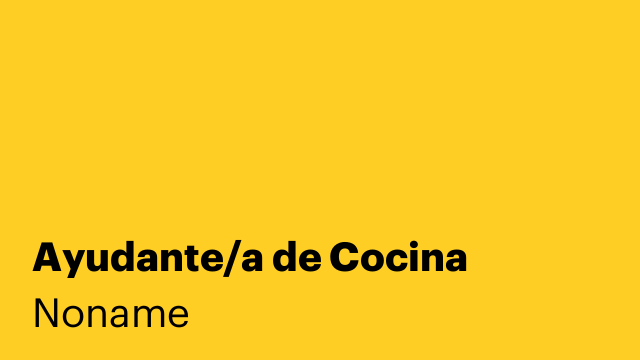 Ayudante/a de Cocina