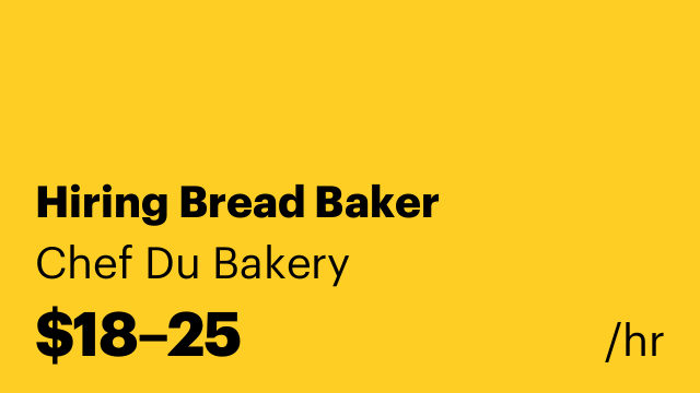 Hiring Bread Baker