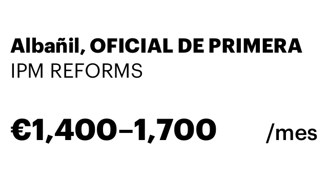 Albañil, OFICIAL DE PRIMERA