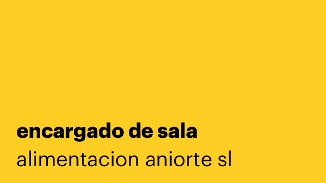 encargado de sala