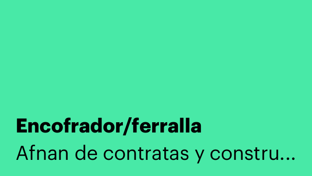 Encofrador/ferralla