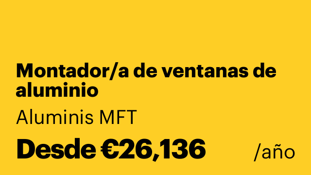 Montador/a de ventanas de aluminio
