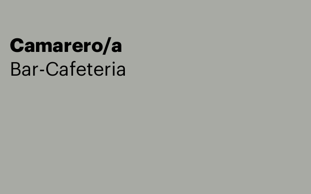 Camarero/a