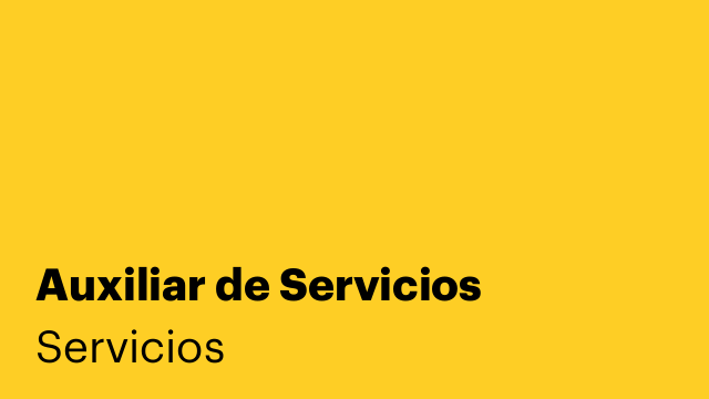 Auxiliar de Servicios