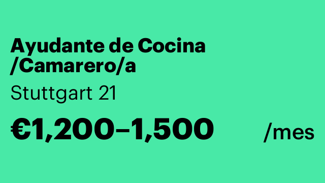 Ayudante de Cocina /Camarero/a