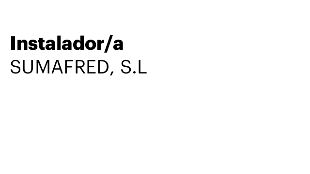 Instalador/a