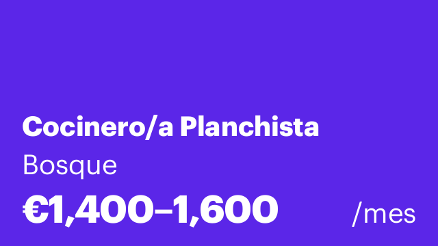 Cocinero/a Planchista
