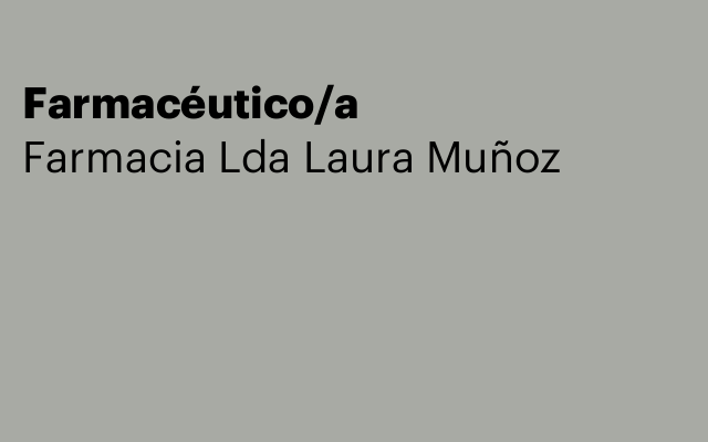 Farmacéutico/a