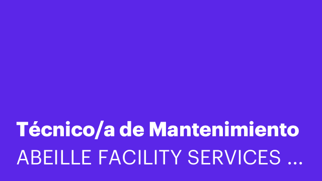 Técnico/a de Mantenimiento