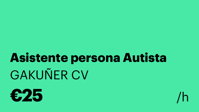 Asistente persona Autista