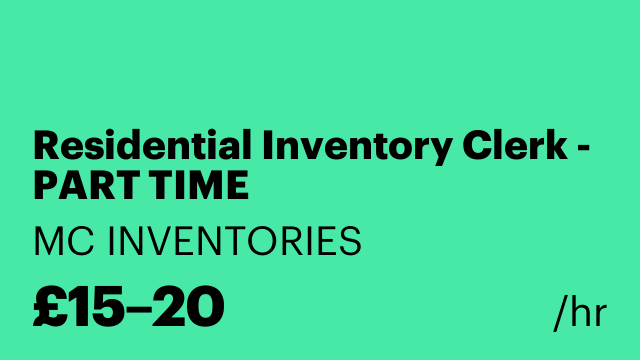 Residential Inventory Clerk - PART TIME