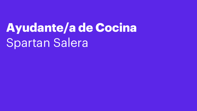 Ayudante/a de Cocina