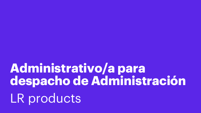 Administrativo/a para despacho de Administración de Fincas
