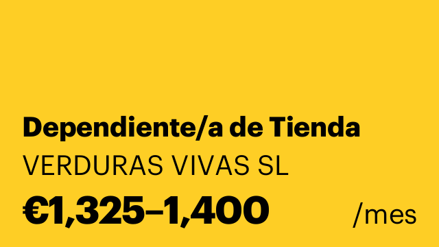 Dependiente/a de Tienda