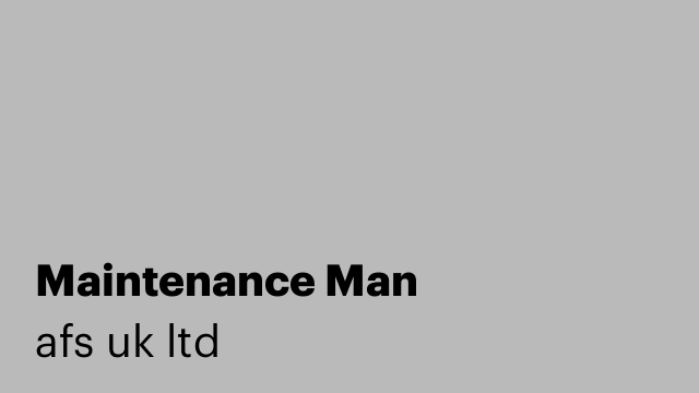 Maintenance Man
