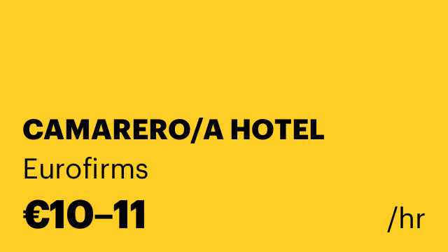 CAMARERO/A HOTEL