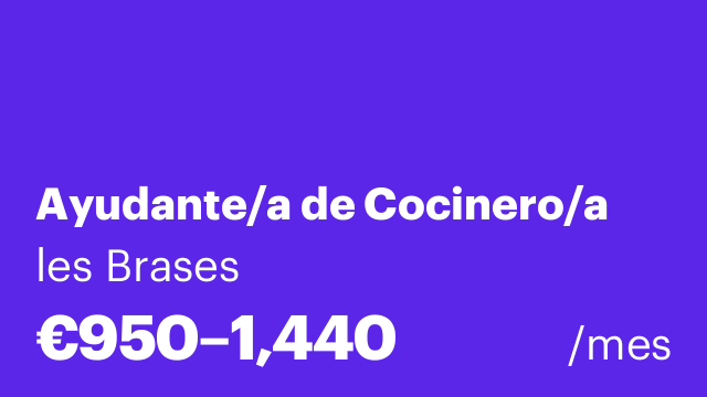 Ayudante/a de Cocinero/a