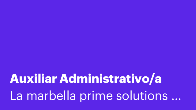 Auxiliar Administrativo/a