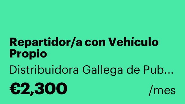 Repartidor/a con Vehículo Propio