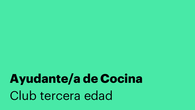 Ayudante/a de Cocina