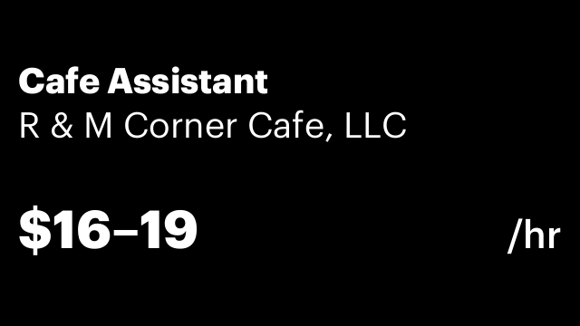 Cafe Assistant