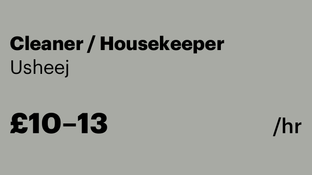 Cleaner / Housekeeper