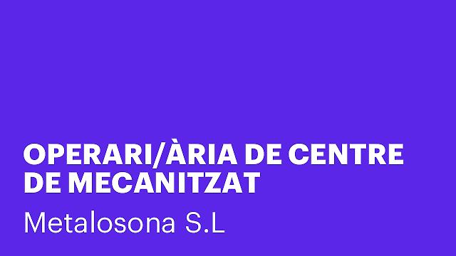 OPERARI/ÀRIA DE CENTRE DE MECANITZAT