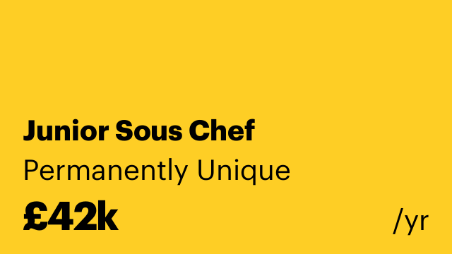 Junior Sous Chef