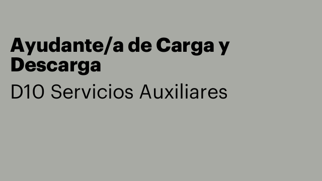 Ayudante/a de Carga y Descarga