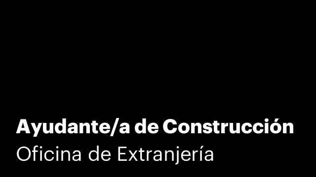 Ayudante/a de Construcción