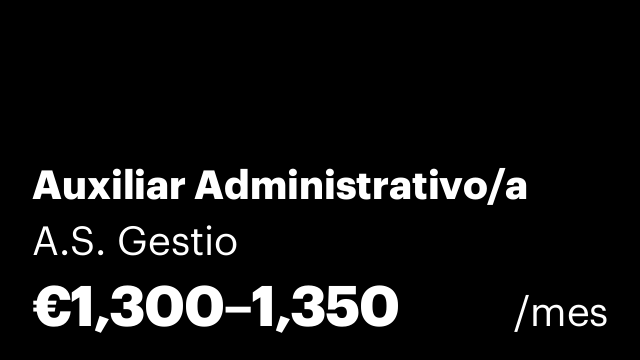 Auxiliar Administrativo/a