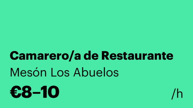 Camarero/a de Restaurante