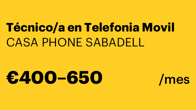 Técnico/a en Telefonia Movil