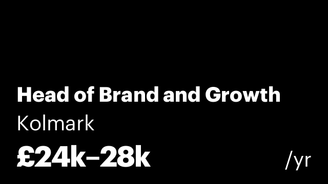 Head of Brand and Growth