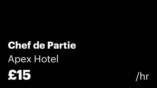 Chef de Partie