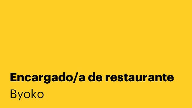 Encargado/a de restaurante