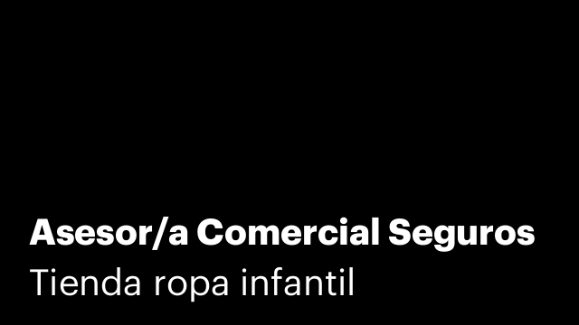 Asesor/a Comercial Seguros
