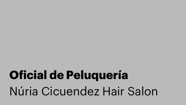 Oficial de Peluquería