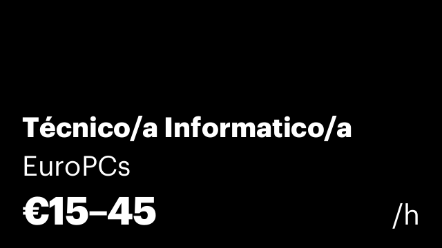 Técnico/a Informatico/a